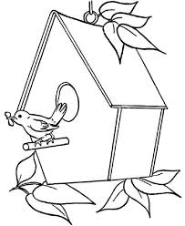 Easy Birdhouse Coloring Pages Coloring Pages House Colouring Pages Bird House