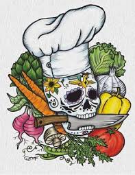 Tatuje de calavera con dos cuchillos con gorro de chef. Jose David Jdavid1231 Perfil Pinterest