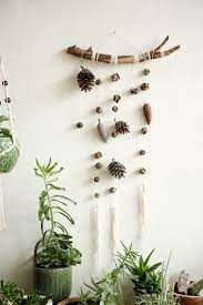 Wooden Bohemian Decor Wooden Wall Art Rustic Home Decor Acorn Wall Hanging Natural Wall Hanging Nature Wall Decor Natural Boho Decor Nature Wall Decor Bohemian Decor Handmade Home Decor