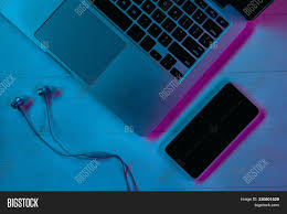Purple pastel aesthetic laptop backgrounds / pastel purple purple glitter shades of purple lilac lavender aesthetic purple aesthetic aesthetic pastel wallpaper aesthetic backgrounds light purple wallpaper. Top View Set Gadgets Image Photo Free Trial Bigstock