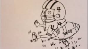 How To Draw A Cartoon Football Player Please Watch This In Youtube For Better Resolution And Faster Loading D Please Sh Drawing Tutorial Drawings A Cartoon