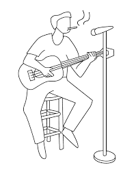 These coloring pages are specialy designed for those who want attractive coloring objects. Singer Is Smoking Coloring Page Free Printable Coloring Pages For Kids