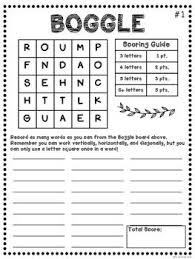 Review and discuss all the words in the word box before completing the word search. Boggle Boards With Answer Keys Boggle Board Word Work Relief Teaching Ideas