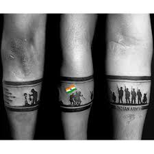 Getting a hand tattoo is a huge commitment. Voorkoms Indian Army Hand Band Waterproof Temporary Tattoo For Boys Girls Special On Independence Day Amazon In Beauty