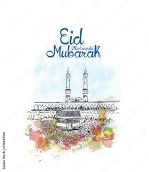 In a tweet, the prime minister said; Eid Milad Un Nabi Mubarak Design Poster With Watercolor Splash Sketch And Mecca Madina Saudi Arabia In Vector Illustration Stock Vector Adobe Stock