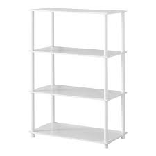 Looking for a good deal on shelf tool? Mainstays No Tools 4 Shelf Standard Storage Bookshelf White Walmart Com Walmart Com