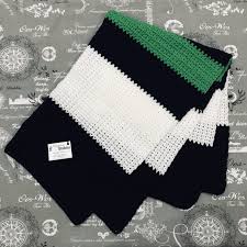 Ruffled white, pink,mauve & steel blue. Crochet Blanket Navy White And Green Kingdom Babies
