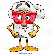 Pooh's adventures of casper a spirited beginning/transcript. Food Clip Art Of A Shy Chefs Hat Mascot Cartoon Character Wearing A Red Mask Over His Face By Toons4biz 1237