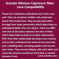 Scorpio likes quiet and secluded places. Scorpio Woman And Capricorn Man Love Compatibility Aquarius Love Compatibility Virgo Love Compatibility Virgo Love
