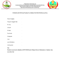 We did not find results for: Formulir Pendaftaran Lomba Poster Pdf