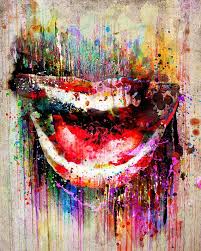 Smile Artwork Mouth Art Print Lips Painting Teeth Art Art Prints Dental Art