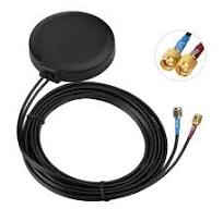 Antenna 4G LTE GPS Combo Dual Band 698-960/1710-2700MHz Puck 2.5dBi w/  cables to SMA-male