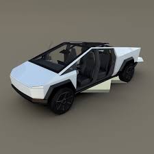 Tesla Cybertruck With Chassis And Interior White Tesla Car 3d Model 3d Model