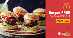 Mcdonald S The Only Place You Get Free Food Get A Free Burger Of Your Choice On Order Above Rs 319 Mcdonalds Coupons Burger Food