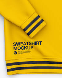Download Men S Crew Neck Sweatshirt Sweater Mockup Front Top View In Apparel Mockups On Yellow Images Object Mockups