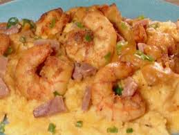 Remove from heat, and stir in chopped shrimp, cheese, pimientos, cream, butter, and thyme, until cheese is melted. Pimiento Cheese And Bacon Grits Recipe Ree Drummond Food Network