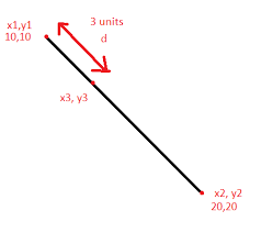 How To Find A Point Between Two Points With Given Distance Mathematics Stack Exchange