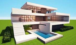 We are going to make a large minecraft house, all you need is a world in creative, or if you manage to get very much concrete white blocks. Modern House For Minecraft Pe Amazon De Apps Fur Android