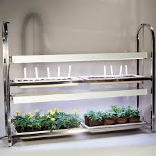 2 Tier Grow Light Plant Stand 4 Trays Plant Stand Grow Lights Light