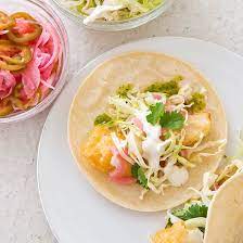 Heat tortilla shells until soft. California Fish Tacos Cook S Country