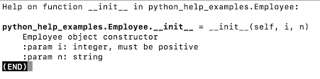 Unlike conventional source code comments, or even specifically formatted comments like javadoc documentation. Python Help Function Journaldev