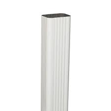 Amerimax Home Products 2 In X 3 In White Steel Downspout 3201400120 The Home Depot Downspout Vinyl Gutter Rain Water Collection System