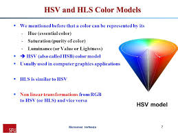 Hsl and hsv are two related representations of points in an rgb color space, which attempt to describe perceptual color relationships more accurately than rgb, while remaining computationally simple. School Of Computing Science Simon Fraser University Ppt Video Online Download