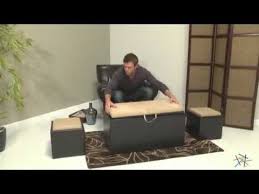 Plus, you can use the spacious surface top to rest drinks and snacks. Garrett Coffee Table Storage Ottoman With Tray And Side Ottomans Product Review Video Youtube