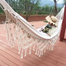 Product overview these brazilian style hammock chairs are tightly woven with high quality cotton thread resulting in a heavy, durable fabric. Double Boho Tassel Nest Hammock Swing Chair Outdoor Indoor Picnic Garden Macrame Brazilian Hammock Hanging Net Chair Swings Aliexpress