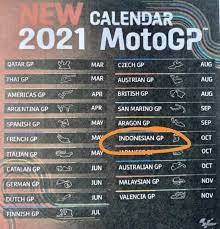 Dorna has released a 20 round provisional calendar that runs from march through november of 2021. Moto Gp Mandalika Photos Facebook