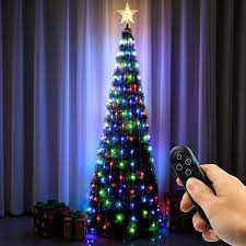 Remote Controlled Christmas Tree With 304 Rgb Color Changing Leds 6ft Artificial Christmas Tree Remote Control Christmas Tree 6ft Christmas Tree