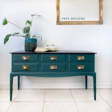 Stag Minstrel Sideboard Console Table Dressing Table Painted In Fusion Mineral Paint Custom Mix O Green Painted Furniture Sideboard Upcycle Painted Sideboard