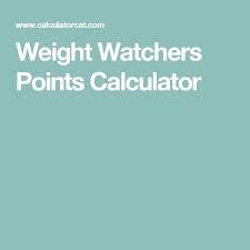 Weight Watchers Points Calculator