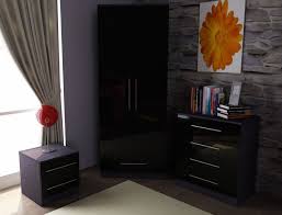 Toronto Caspian Black High Gloss 3 Piece Bedroom Furniture Set 2 Door Wardrobe 4 Drawer Chest Bedside Ca Bedroom Furniture Sets Furniture Bedroom Furniture