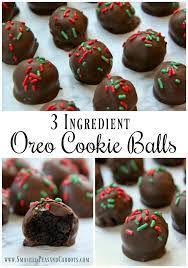 Easy 3 Ingredient Oreo Cookie Balls Smashed Peas Carrots Recipe Oreo Cookie Balls Cookie Ball Holiday Desserts