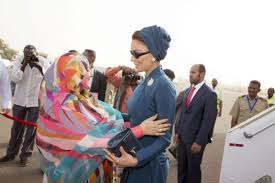 صاحبة السمو الشيخة موزا بنت ناصر صاحبة السمو تصل إلى السودان