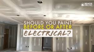 Converting a standard ceiling light fixture to a recessed light involves removing the old fixture and its electrical box and installing the new recessed light, usually in the same place. Paint Before Or After Electrical Renos 4 Pros Joes