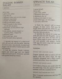 Salad Italian Tossed Spinach New York Times Cookbook Craig Claiborne Hard Cooked Eggs Stuffed Peppers Spinach