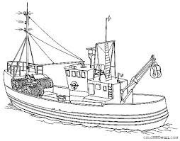 Foster the literacy skills in your child with these free, printable coloring pages that can be easily assembled int. Fishing Boat Coloring Pages Printable Coloring4free Coloring4free Com