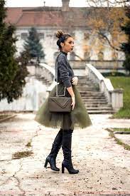 How To Wear A Tulle Skirt In Winter Tulle Skirt With Boots Tulle Skirts Outfit Christmas Fashion Outfits