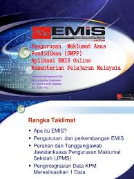Panduan mengisi pembelajaran kendiri (splg) kegunaan data emis. Surat Siaran Bahagian Perancangan Dan Penyelidijan Dasar Pendidikan Tatacara Pengurusan Dan Penggunaan Data Emis