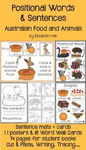 Positional Words And Sentences Australian Food And Animal Prepositions Free Math Lessons School Creative Early Learning