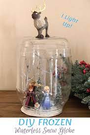 Diy Frozen Waterless Snow Globe Snow Globes Waterless Snow Globe Christmas Snow Globes
