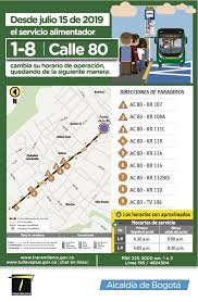The system started with 92 articulated buses, which are constructed of two red bus structures connected in the middle by a flexible tube. 1 8 Calle 80 Cambia Su Horario De Info Sitp Bogota Facebook