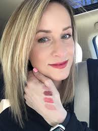 Wearing red lipstick today