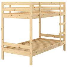White twin over full bunk wood bed w/storage drawes and ladders for adults kids. Mydal Bunk Bed Frame Pine Twin Ikea
