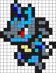 448 Lucario Kandi Pattern Pokemon Perler Beads Nerdy Perler Beads Perler Bead Art