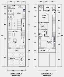 Gambar denah rumah 1 lantai. Desain Rumah Lantai 2 Ukuran 5x12