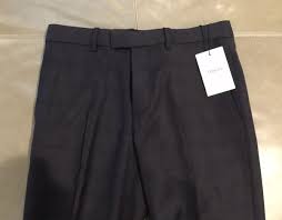 NWT Theory Marlo Acton 100% Wool Navy Plaid Slim Fit Dress Pants 28 $265