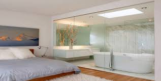 Use a pony wall to separate the sleeping space and the closet, home office or a bathroom. Use Glass To Modernize Your Master Suite Abc Glass Mirror Abc Glass Mirror